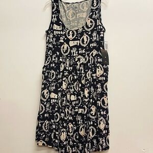 Torrid Disney Snow White Super Soft Skater Dress Black Size 1X 14-16 NWT